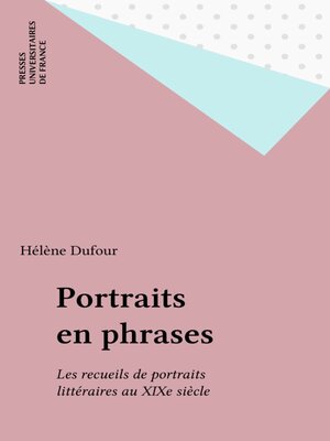 cover image of Portraits en phrases
